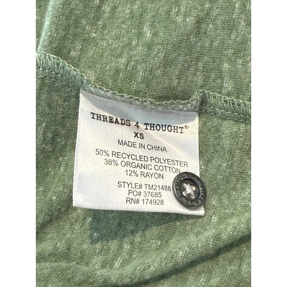 Threads 4 Thought Men's Short Sleeve Henley Green Size XS NWT - Picture 4 of 7
